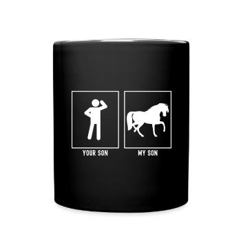 Ton fils - Mon fils - cheval - Mug uni - noir - Devant