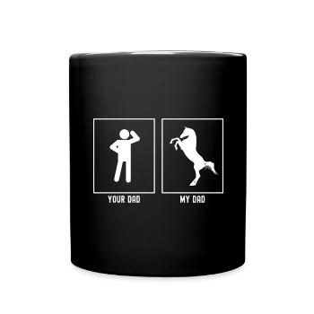 Your Father - My Father - Horse Rearing Illustrat - Full Colour Mug - black - Front