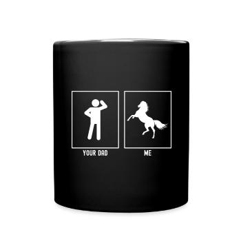 Ton père - moi - Cheval fantastique - Mug uni - noir - Devant