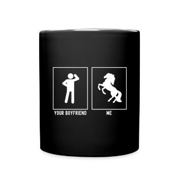 Votre ami - moi - cheval debout sur deux jambes - Mug uni - noir - Devant