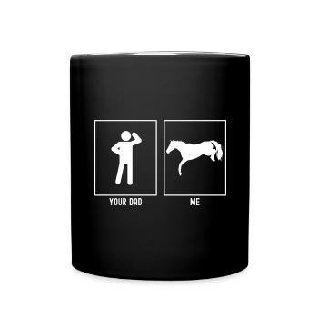 Ton Père - Moi - Cheval Cabré - Mug uni - noir - Devant