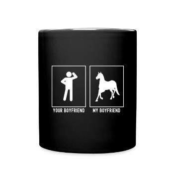 Votre ami - Mon ami - Trot à cheval - Mug uni - noir - Devant