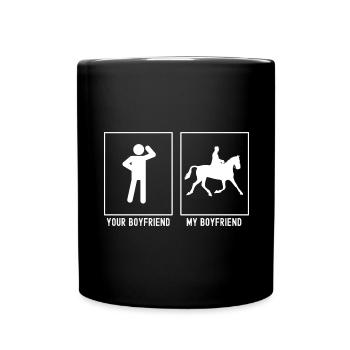 Votre ami - Mon ami - Équitation - Mug uni - noir - Devant
