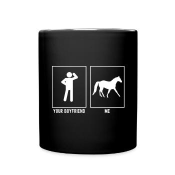 Votre ami - moi - cheval au pas - Mug uni - noir - Devant