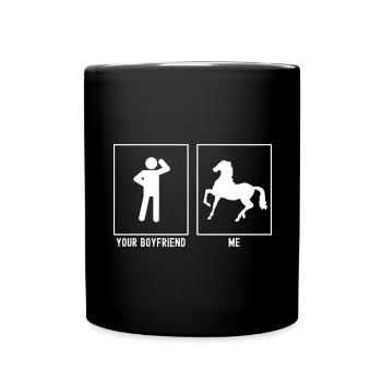 Votre ami - Moi - Vecteur de pose de cheval - Mug uni - noir - Devant