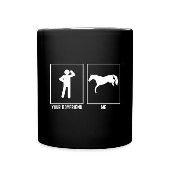 Votre ami - Moi - Saut à cheval - Mug uni - noir - Devant