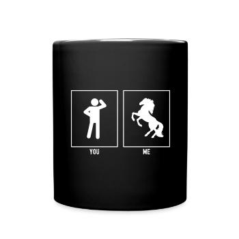 You - I - horse standing on two legs - Full Colour Mug - black - Front