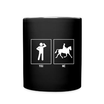 You - I - Horse riding - Full Colour Mug - black - Front