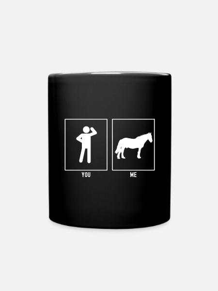 Vous - Moi - Illustration Cheval - Mug uni - noir