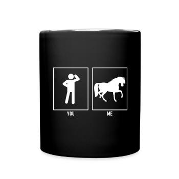You - I - Horse Drawing - Full Colour Mug - black - Front