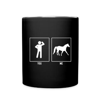 Vous - I - Cheval - Mug uni - noir - Devant