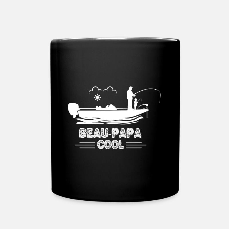 Beau-papa cool pêcheur - Mug uni - noir
