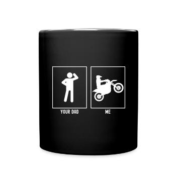 Ton père - Moi - Motocyclisme professionnel - Mug uni - noir - Devant