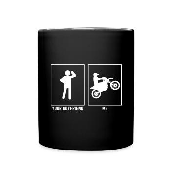 Votre ami - Moi - Astuce de moto Wheelie - Mug uni - noir - Devant