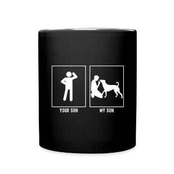 Votre fils - Mon fils - Chien enseignant - Mug uni - noir - Devant