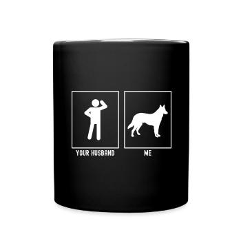 Ihr Ehemann - Ich - Hundestand - Tasse einfarbig - Schwarz - Vorne