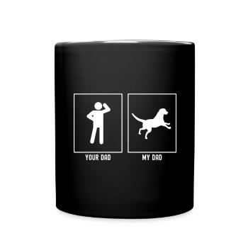 Ton père - Mon père - chute de chien - Mug uni - noir - Devant