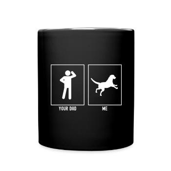 Your daddy - me - playing dog - Full Colour Mug - black - Front