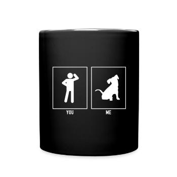 Your dad - me - curious dog - Full Colour Mug - black - Front