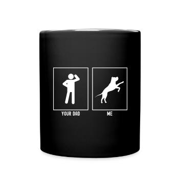 Your father - I - dog begs - Full Colour Mug - black - Front