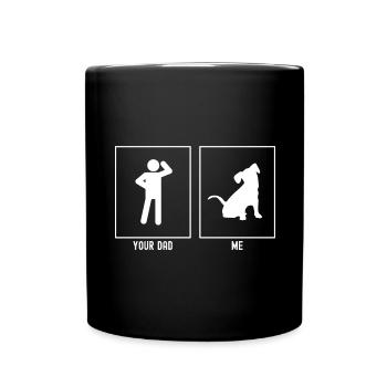 Your Papa - Me - Dog - Full Colour Mug - black - Front