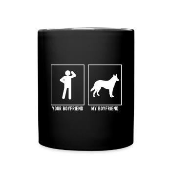 Ton ami - Mon ami - Chien debout - Mug uni - noir - Devant
