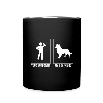 Votre ami - Mon ami - Chien debout - Mug uni - noir - Devant