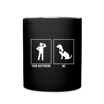 Dein Freund - Ich - Hund Vektor - Tasse einfarbig - Schwarz - Vorne