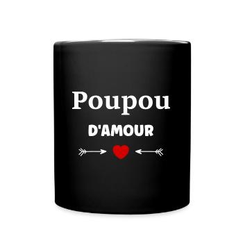 Poupou d'amour - Mug uni - noir - Devant