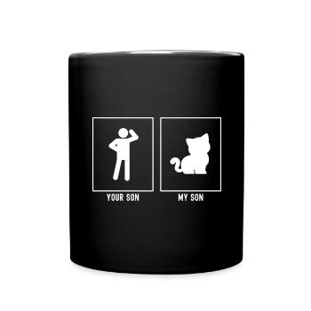 Your Son - My Son - Cat Kitten - Full Colour Mug - black - Front