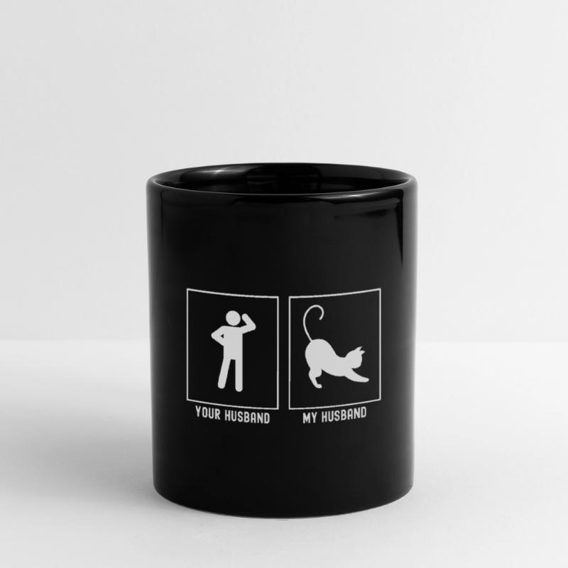 Ihr Ehemann - Mein Ehemann - Katze Stretch Tasse einfarbig