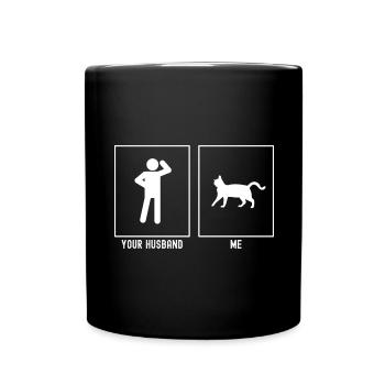 Your husband - me - cat gait - Full Colour Mug - black - Front