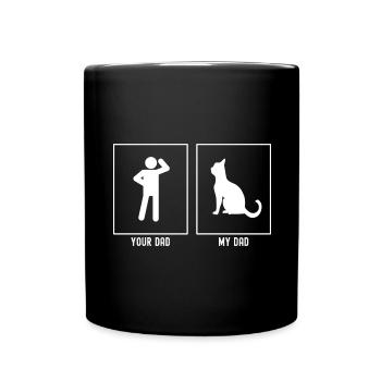 Ton père - Mon père - chat sitting - Mug uni - noir - Devant