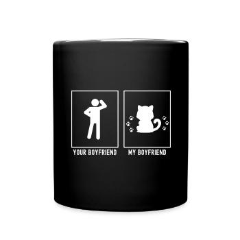 Votre ami - Mon ami - Mignonnes pattes de chat - Mug uni - noir - Devant