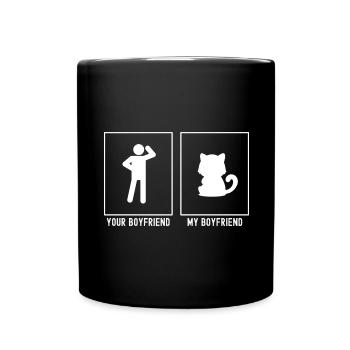 Votre ami - Mon ami - Cat Sitting - Mug uni - noir - Devant