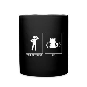 Activités de votre ami - moi - chat - Mug uni - noir - Devant