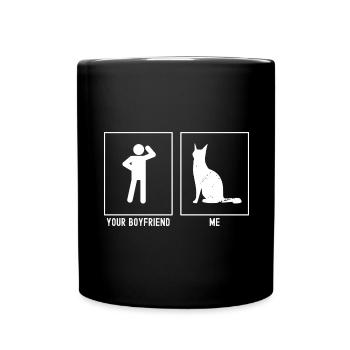Votre ami - moi - Chat patient - Mug uni - noir - Devant