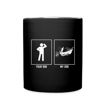 Your Father - My Father - Speedboat Fishing - Full Colour Mug - black - Front