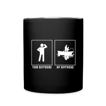 Your friend - My friend - Fishing with son - Full Colour Mug - black - Front