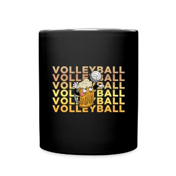 Volleyball Beer Beer Drinker Volleyball Coach - Full Colour Mug - black - Front