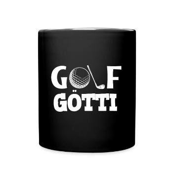 Golf Götti Schweiz Patenonkel Golfen Golfer - Tasse einfarbig - Schwarz - Vorne