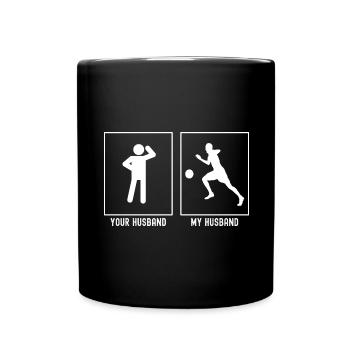 Your husband - My husband - professional footballer - Full Colour Mug - black - Front