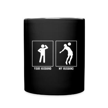 Son mari - Mon mari - Soccer Chest Strike - Mug uni - noir - Devant