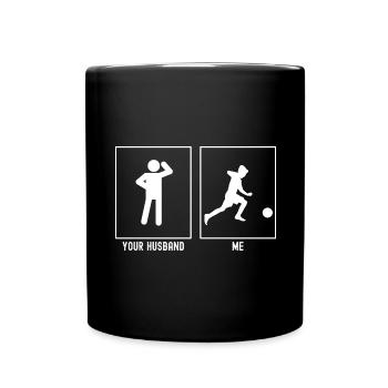Her Husband - Me - Soccer Kid Player - Full Colour Mug - black - Front