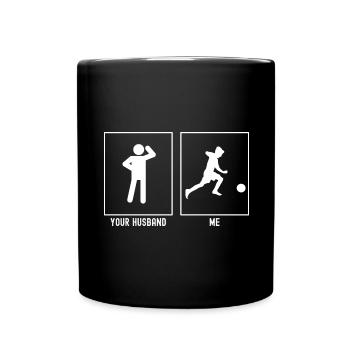 Her husband - me - soccer kid - Full Colour Mug - black - Front