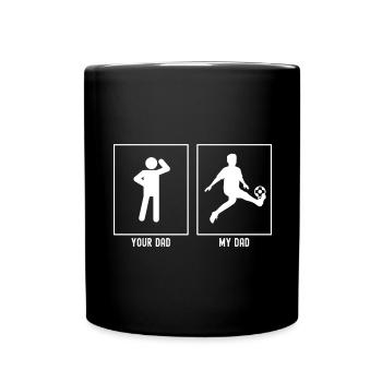 Ton père - Mon père - Coup de pied de footballeur - Mug uni - noir - Devant