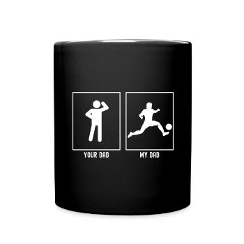Ton père - Mon père - Coup de pied de joueur de football - Mug uni - noir - Devant