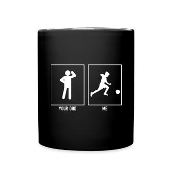 Your Father - Me - Professional Footballer - Full Colour Mug - black - Front