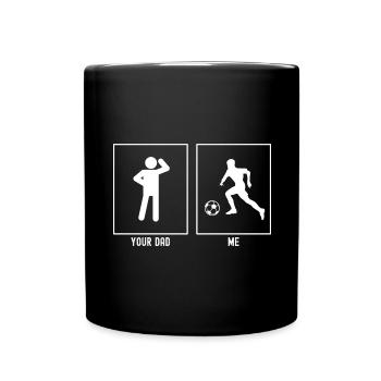 Your Father - Me - Playing Football - Full Colour Mug - black - Front