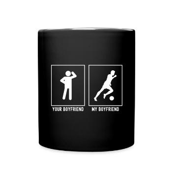 Dein Freund - Mein Freund - Fußballrennen - Tasse einfarbig - Schwarz - Vorne